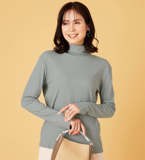 BELLUNA（ベルーナ）の「素肌想いの綿１００％シアープルオーバー（カットソー）」｜詳細画像