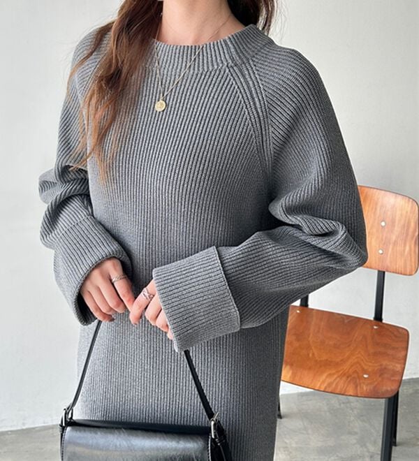 GeeRA（ジーラ）の「裾ファスナースリットニットワンピース（ニットワンピース）」｜詳細画像