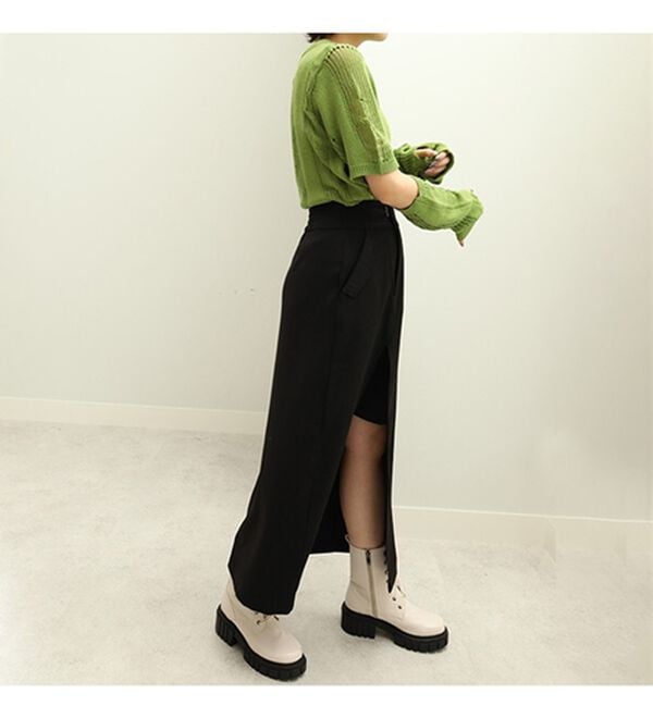 GeeRA（ジーラ）の「ポケット付スリットタイトスカート（ロングスカート）」｜詳細画像