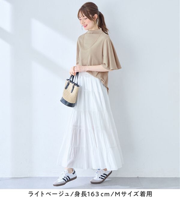 alotta（アロッタ）の「上品フレアー袖リブＴシャツ（カットソー）」｜詳細画像