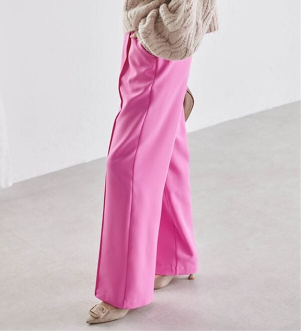 RANAN（ラナン）の「裏起毛美脚シルエットピンタックワイドパンツ（フルレングスパンツ）」｜詳細画像