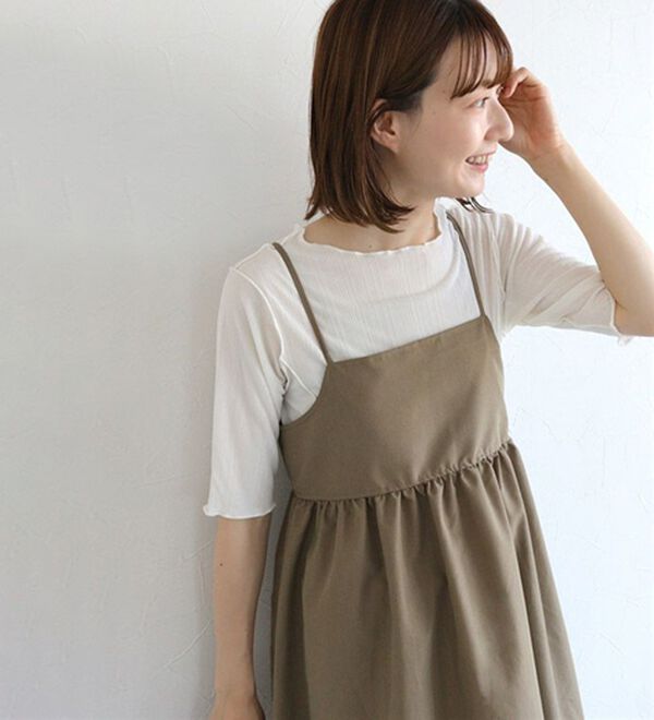 Pierrot（ピエロ）の「５分袖メロートップス（カットソー）」｜詳細画像