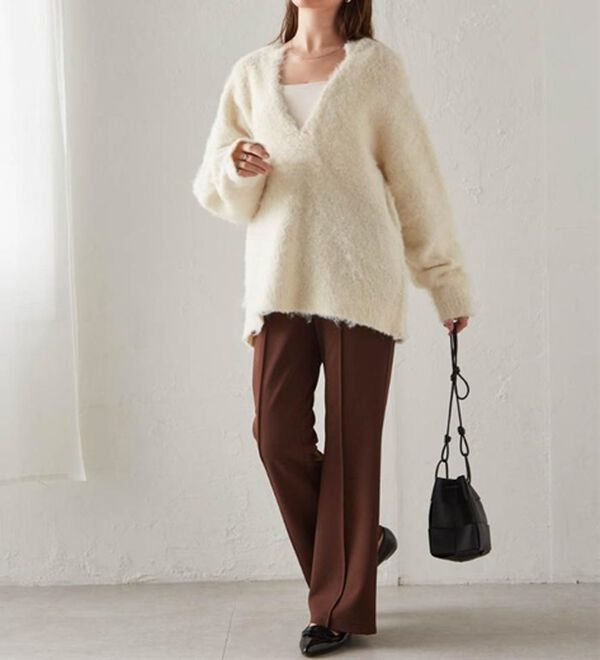 RANAN（ラナン）の「美脚見えツイルフレアーパンツ（フルレングスパンツ）」｜詳細画像