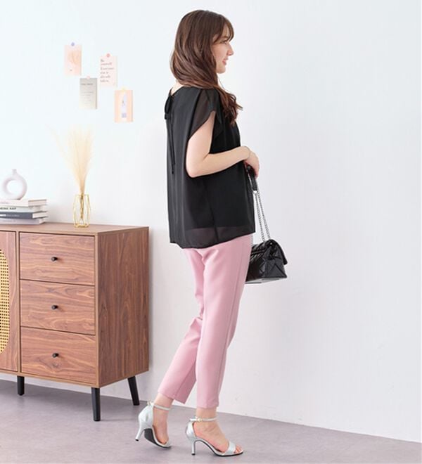 alotta（アロッタ）の「【接触冷感】機能付インナーシフォンブラウス（ブラウス）」｜詳細画像