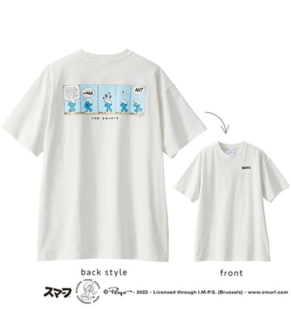 GeeRA（ジーラ）の「【スマーフ】コラボプリントＴシャツ（カットソー）」｜詳細画像
