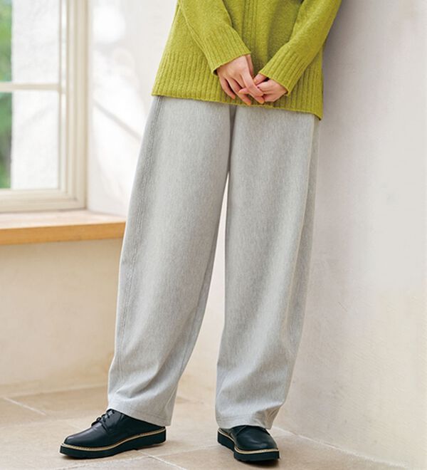 BELLUNA（ベルーナ）の「＜＆ｃｏｃｏｃｈｉ＞ウーリッシュジャージーバレルパンツ（ワイドパンツ・ガウチョ）」｜詳細画像