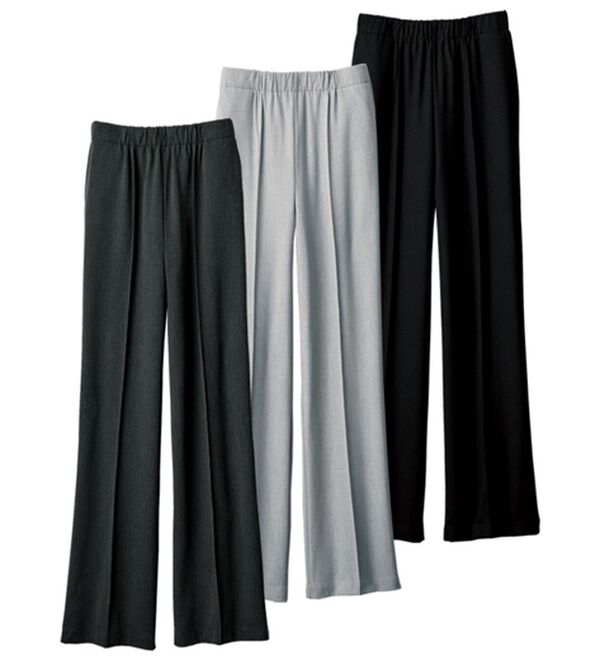 ルフラン（ルフラン）の「【３本組】日本製すっきり見えのフレアーパンツ（フルレングスパンツ）」｜3本組