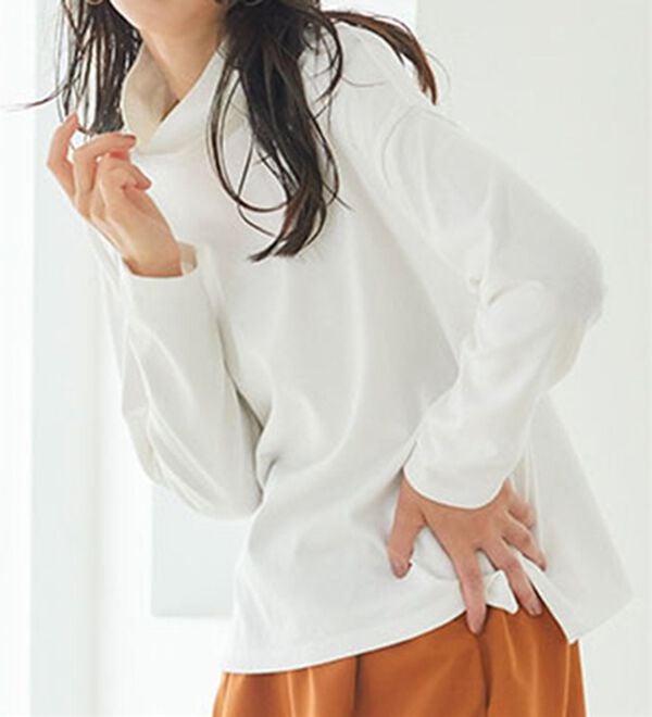RANAN（ラナン）の「＜ＢＣ＞綿１００％&times;吸湿発熱！あったかタートルネック（カットソー）」｜詳細画像