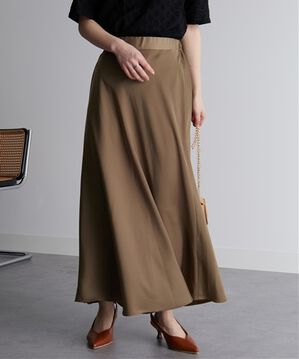 RANAN（ラナン）の「サテンマーメイドスカート（ロングスカート）」｜グレージュ