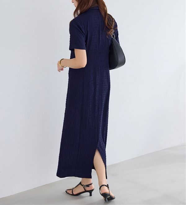 alotta（アロッタ）の「ゴールドボタンポロワンピース（カットソーワンピース）」｜詳細画像