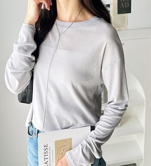 GeeRA（ジーラ）の「着回し自在！スラブシアートップス（カットソー）」｜グレー