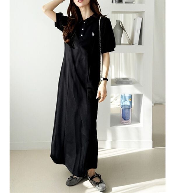 GeeRA（ジーラ）の「【Ｕ．Ｓ．ＰＯＬＯＡＳＳＮ】ポロ衿ワンピ―ス（その他ワンピース）」｜詳細画像