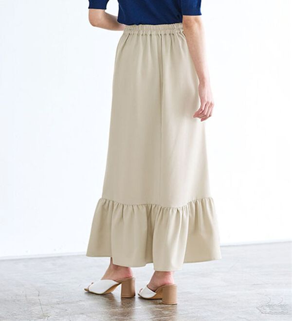 Pierrot（ピエロ）の「【選べる丈】フロントボタンヘムギャザースカート（ロングスカート）」｜詳細画像