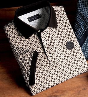 「＜デービッド　ヒックス　ゴルフ＞オリジナルモノグラムポロ（メンズポロシャツ）」｜ホワイト