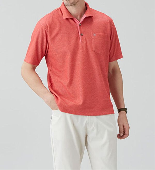 「【３色組】＜コムルヴァン・オム＞お洒落な杢調大人顔ポロシャツ（メンズシャツ）」｜詳細画像