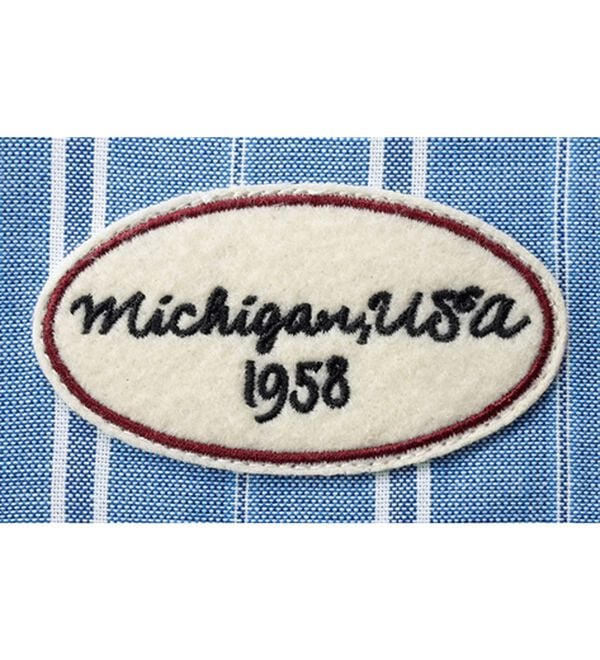 「＜ハッシュパピー＞ロゴデザインオックスフォードシャツ（メンズシャツ）」｜詳細画像