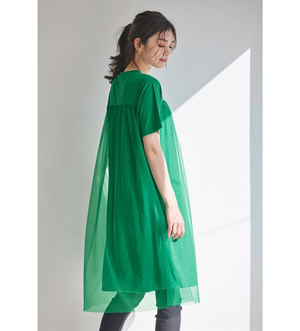 RANAN（ラナン）の「ひんやり！チュールレイヤードチュニックワンピース（チュニックワンピース）」｜詳細画像