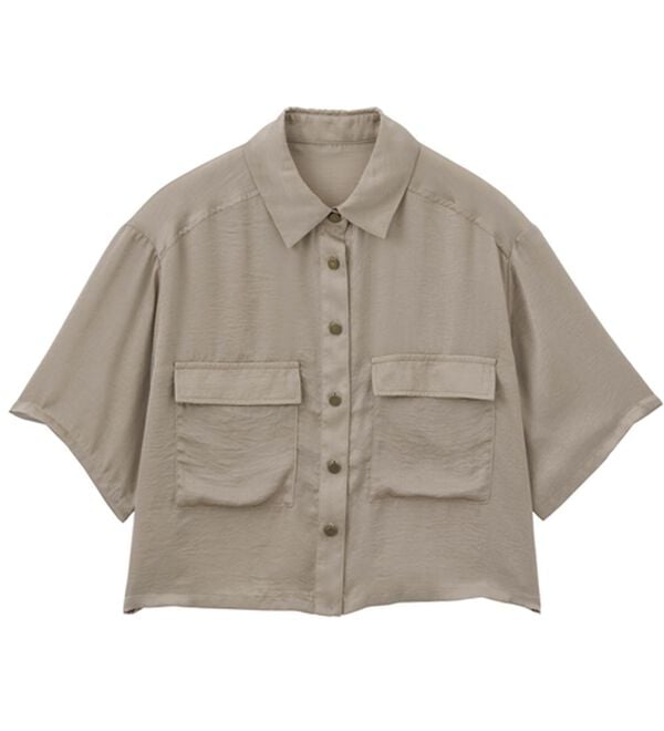 RANAN（ラナン）の「ダブルポケットショートシャツ（シャツ）」｜詳細画像