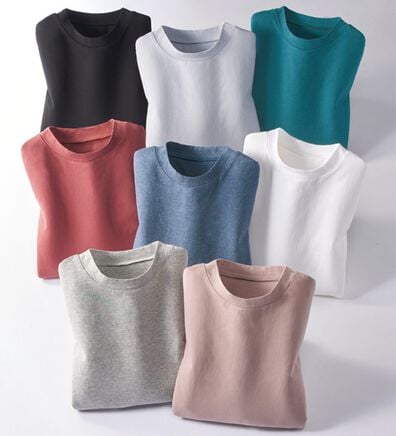 BELLUNA（ベルーナ）の「【選べるデザイン】綿１００％抗菌防臭汗ジミ対策プルオーバー（カットソー）」