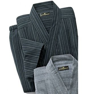 「さらっと快適しじら作務衣（メンズ和装・浴衣・和装グッズ）」｜ブラック