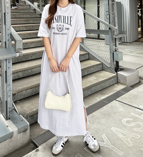 GeeRA（ジーラ）の「アソートロゴプリントＴシャツワンピース（その他ワンピース）」｜詳細画像