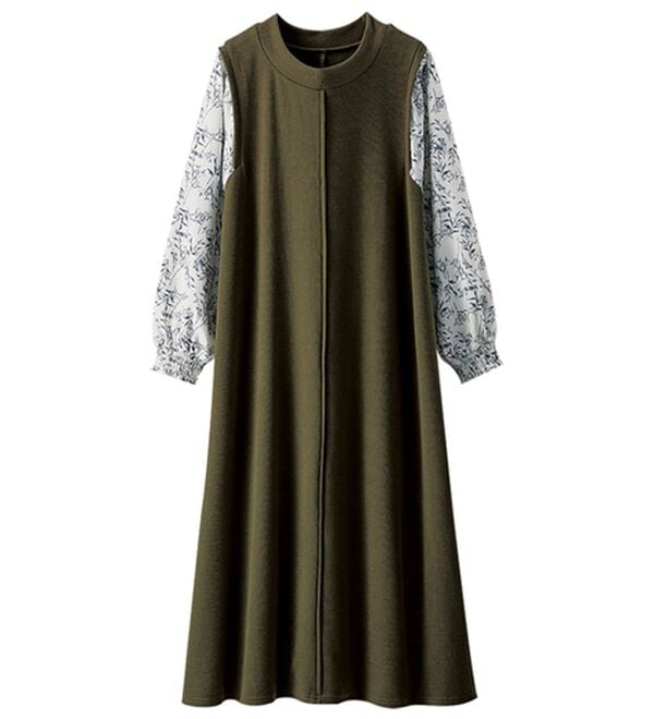 BELLUNA（ベルーナ）の「袖切替デザインハイネックワンピース（その他ワンピース）」｜詳細画像