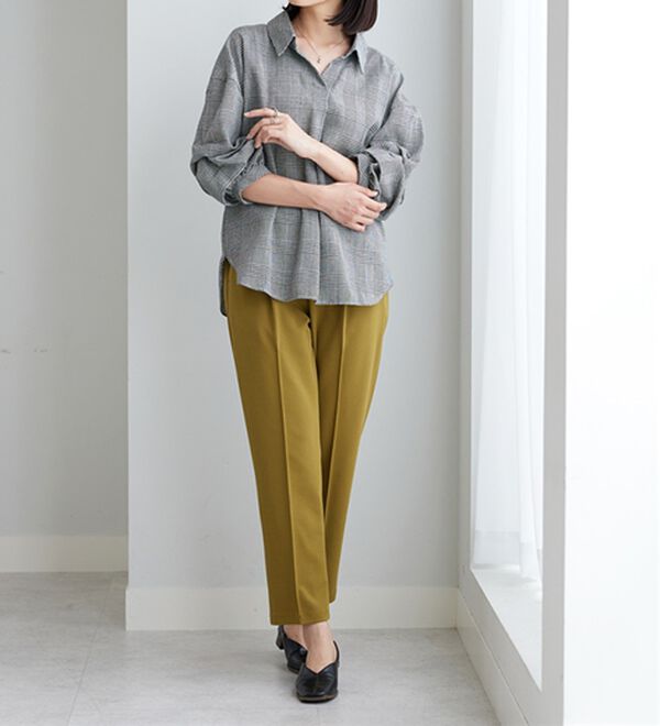 BELLUNA（ベルーナ）の「袖タックデザインスキッパーシャツ（シャツ）」｜詳細画像