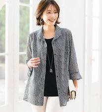 ルフラン（ルフラン）の「よろけストライプシアージャケット（その他ジャケット）」