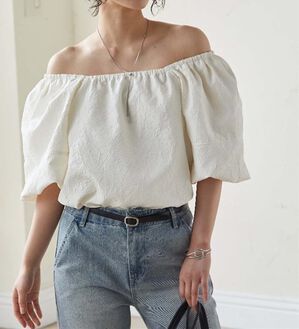 RANAN（ラナン）の「2WAYオフショルダーブラウス（ブラウス）」｜オフホワイト