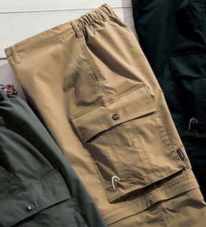 「＜ヘッド＞まさに画期的２ウェイカーゴパンツ（メンズフルレングスパンツ）」｜ベージュ