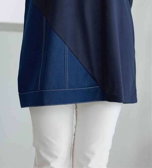 BELLUNA（ベルーナ）の「デニム切替デザインチュニック（チュニック）」｜詳細画像