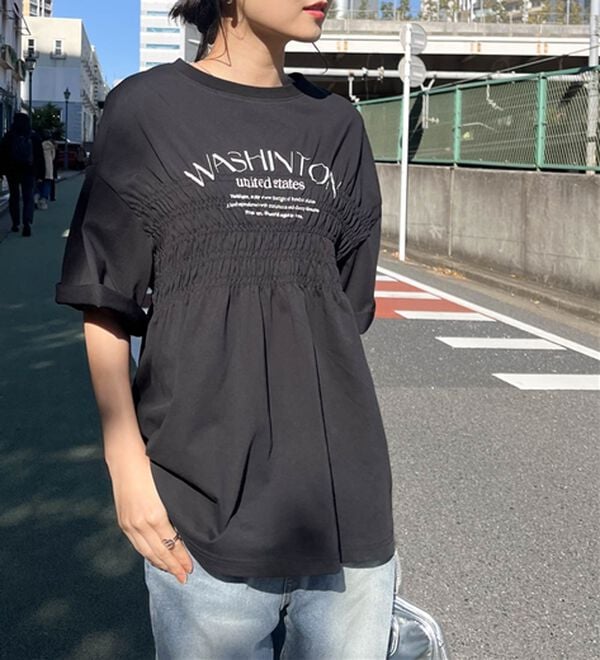 RANAN（ラナン）の「マルチファンクション　シャーリングプリントT（Tシャツ）」｜詳細画像