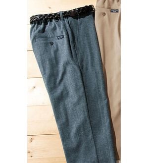 「＜コムルヴァン・オム＞「涼」感じる大人の麻入りイージーパンツ（メンズイージーパンツ）」｜インディゴ