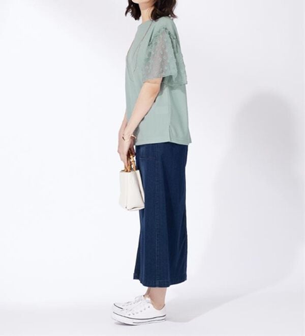 BELLUNA（ベルーナ）の「袖シアードット切替プルオーバー（カットソー）」｜詳細画像