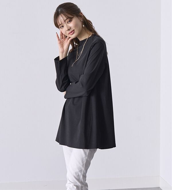 BELLUNA（ベルーナ）の「艶やかコットン１００％チュニック（チュニック）」｜詳細画像