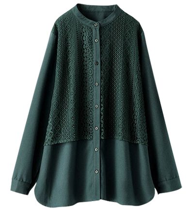 BELLUNA（ベルーナ）の「レース重ねシャツチュニック（チュニック）」