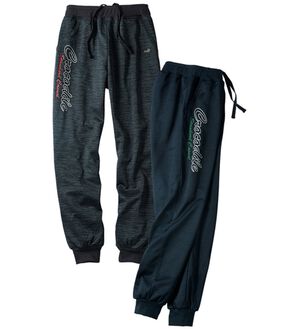 「【２本組】＜クロコダイル＞ロゴデザインスポーティパンツ（メンズルームウェア）」｜2本組