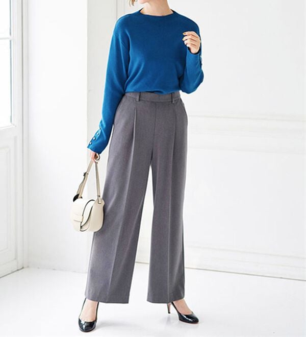 BELLUNA（ベルーナ）の「もちもち袖ボタンニットプルオーバー（ニット・セーター）」｜詳細画像