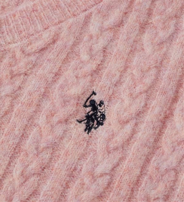 RANAN（ラナン）の「＜U.S.POLO ASSN.＞ワンポイントケーブルVネックニット（ニット・セーター）」｜詳細画像