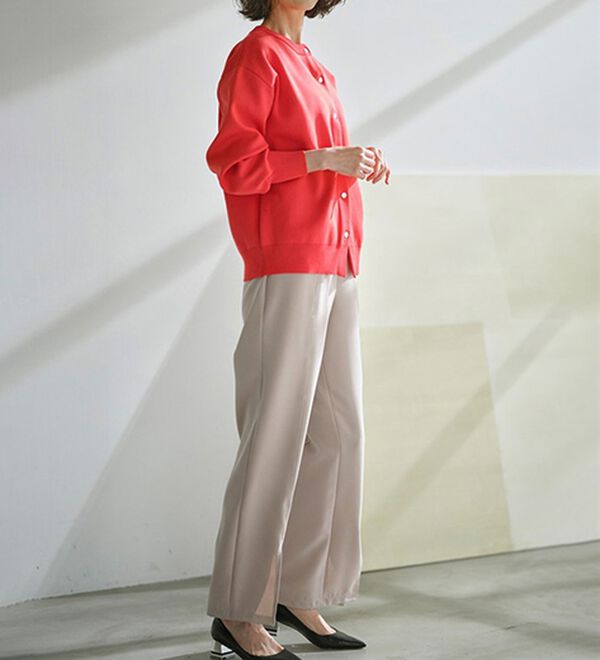 RANAN（ラナン）の「機能付センタースリットフレアーパンツ（フルレングスパンツ）」｜詳細画像