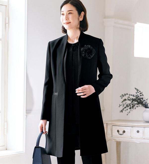 ルフラン（ルフラン）の「ロング丈すっぽりジャケット（ブラックフォーマル（喪服・礼服））」｜詳細画像