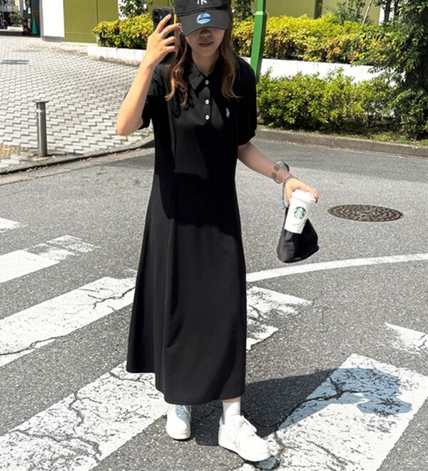 GeeRA（ジーラ）の「【Ｕ．Ｓ．ＰＯＬＯＡＳＳＮ】ポロ衿ワンピ―ス（その他ワンピース）」｜詳細画像