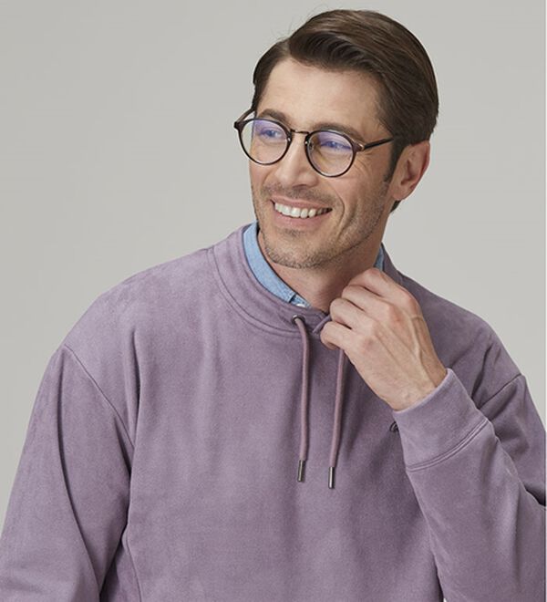 「＜アーノルド　パーマー＞パーカー風スエードトレーナー（メンズトレーナー）」｜詳細画像