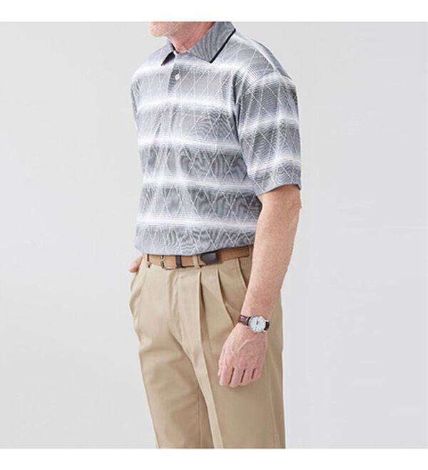 日本製 尾州生地グラデーションポロシャツ - ベルーナ【公式】