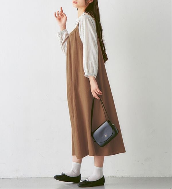 Viola e Viola（ヴィオラ エ ヴィオラ）の「綿１００％たっぷりギャザーのジャンパースカート（ジャンパースカート）」｜詳細画像