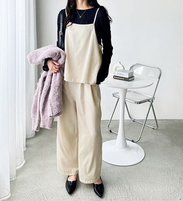 GeeRA（ジーラ）の「セットアップ風キャミソールサロペット（オールインワン）」｜詳細画像