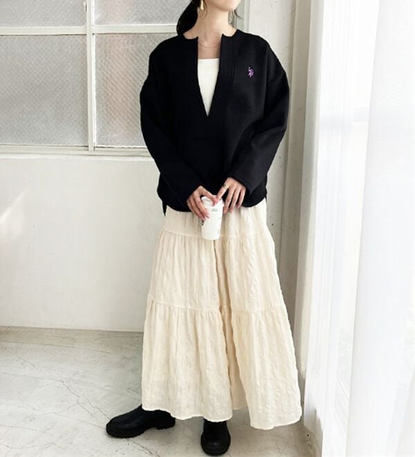 GeeRA（ジーラ）の「【Ｕ．Ｓ．ＰＯＬＯ　ＡＳＳＮ】深Ｖネックプルオーバー（トレーナー・スウェット）」｜詳細画像