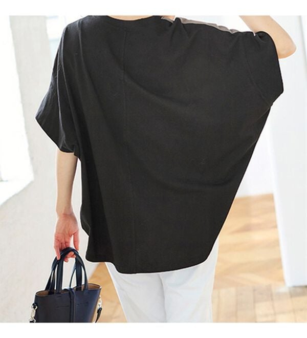 BELLUNA（ベルーナ）の「異素材使いロゴデザインプルオーバー（カットソー）」｜詳細画像