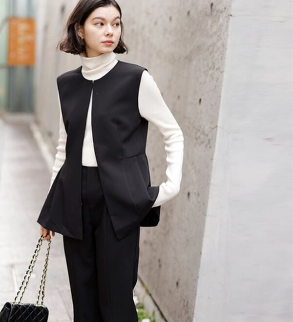 GeeRA（ジーラ）の「【入卒式/セレモニー】ペプラムベストセットアップスーツ（パンツスーツ）」｜詳細画像