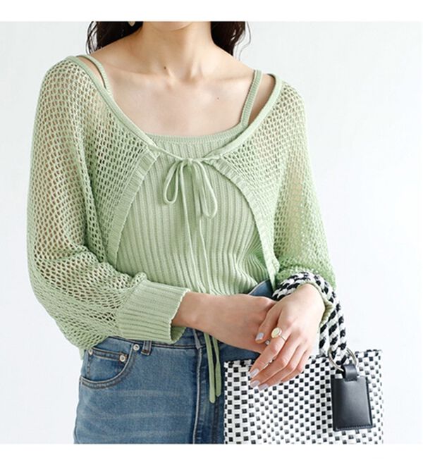 GeeRA（ジーラ）の「ボレロカーディガン＆キャミセット（アンサンブル）」｜詳細画像